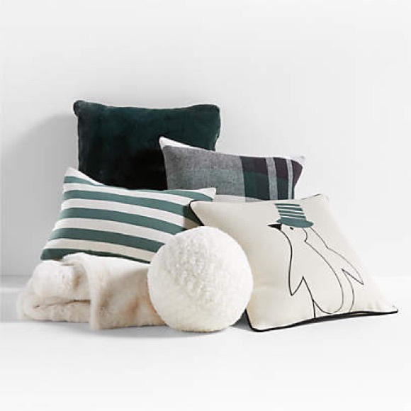 Pine Green Stripe 22"x15" Holiday Throw Pillow Cover by Joan Anderson - Picture 2 of 3